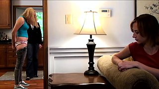 Abigail Strapped for a Dirty Kitchen