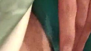 Before Classes in the Bathroom I Jerk off My Hairy Pussy