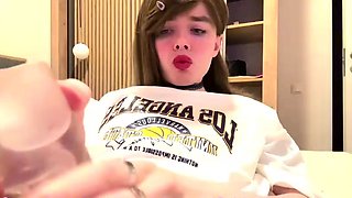Tranny Masturbating By Stroking Big Cock