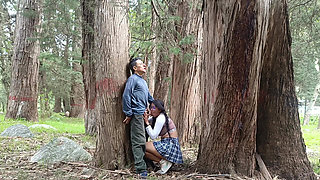 I Fuck a Beautiful Schoolgirl in Her Uniform in the Forest