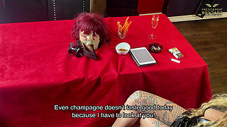 Humiliating the Powerless Slave at the Dining Table (223)