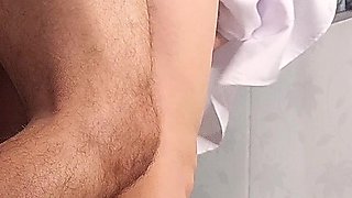 Slutty Nurse Catches Doctor on Duty and Performs Very Intimate Exam in Hospital Bathroom