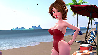 Sex on the Beach with Aunty Cass (Exclusive 3D Anime Porn) Eng Sub, Ultra Quality