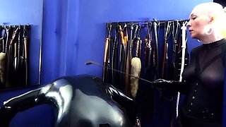 Amateur fetish BDSM action with redhead