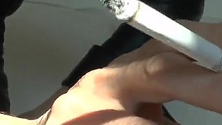 Leather Mistress Lady Victoria Valente - Beautiful Hands, Red Fingernails, Cigarette, Close-ups