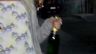 POV piss and fuck for sexy blonde chick
