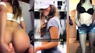 Side by side Instagram, Snapchat, Webcam compilation with