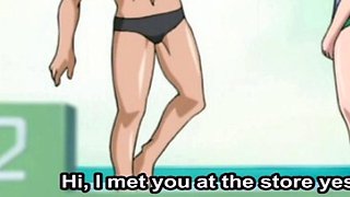 Busty Hentai Slut Seduces Young Boy at Public Pool