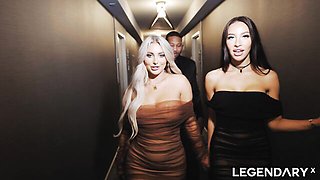 Gorgeous threesome fuck with hot dolls Kayley Gunner and Melissa Stratton
