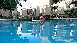 Watch BBW Nurse Vicki Exercise in Pool with Underwater Camera See My