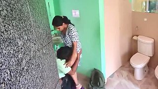 Hot Indian School Couple Fucking in Toilet MMS - Desi Teen in Uniform