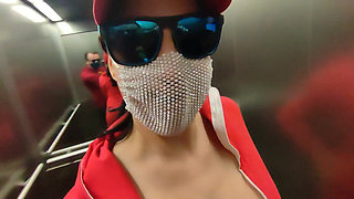 Very Risky Sex in a Elevator with Hot Neighbor Dada Deville