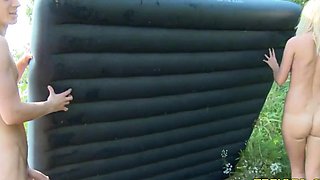 Packing monster rams tasty russian teen Valeria's honey pot
