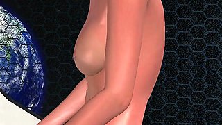 Animated 3D Porn - Two Lesbian Girls Having Anal Sex in Spaceship