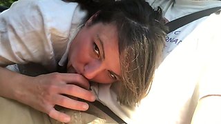 Cumshot Facial With Hot Blowjob & Fucking To The Beach