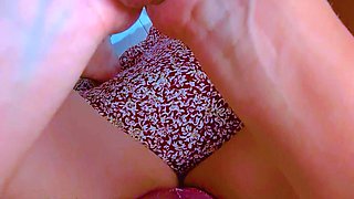 Pink College Girl's Pussy Rubs to Orgasm