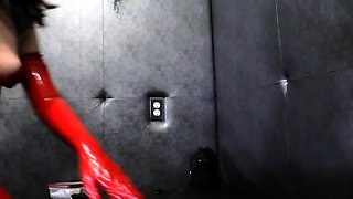 Beautiful fetish bottom actions with latex and bdsm