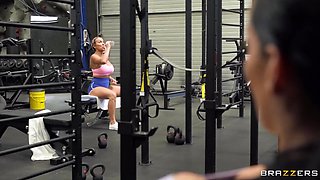 Wonderful lesbians in the gym xxx filthy clip