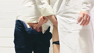 Real Nurse Helped the Client to Collect a Sperm Analysis