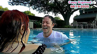Nurse Vicki and Handsome Harry Are Having Fun Kissing in the Pool!