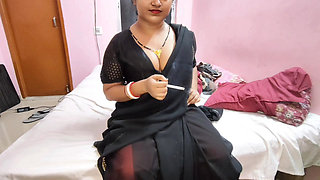 Bhabhi shared her honeymoon secret while smoking