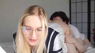 Schoolgirl Takes a Break from Studying Pussy Licked and Fucked