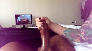 Bedroom handjob