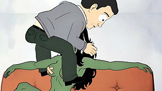 Slut She-hulk Gets Fucked on the First Date. Cartoon