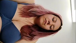 European amateur redhead masturbates on webcam