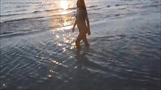 String Bikini on the Beach - Roxeanne