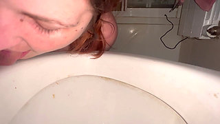 Licking Toilet Till Orgasm