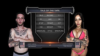 Anna Chambers Vs Cody Carter Hardcore Wretling