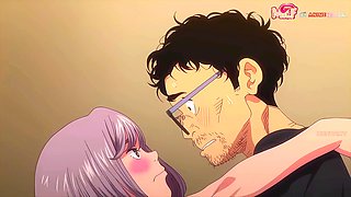 Hentai bartender girl gets wild with her customer in an orgy