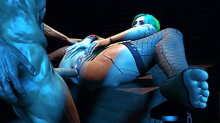 Stretching a Cybernetic Girl's Ass
