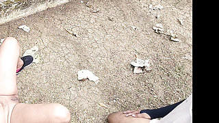 Indian girl Fucked in jungle by his Boyfriend, hot desi village sex video