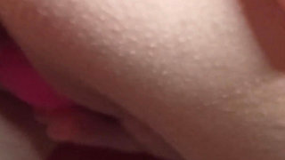 Cum dripping from housewife's wet pussy