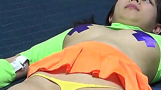 No Bra Nipple Stickers, Micro Mini Skirt, Thong Panties Wedgie Cameltoe, Japanese Girl Does Seduce Exercises in Apartment