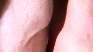 Lola Slips Out of Heels - Hot Nylons on Black Carpet