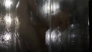 Dick Slipped Into Soapy Vagina of Petite Brunette