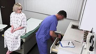 Curvy patient throats and fucks doctor