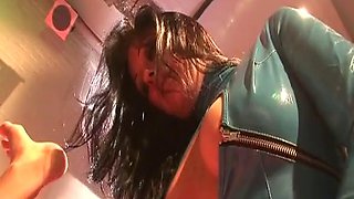 Fantastic German domina plays with her tied man