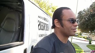 Fat BBW Mom Seduced by BBC Guy for First Interracial Fuck in Casting Pickup