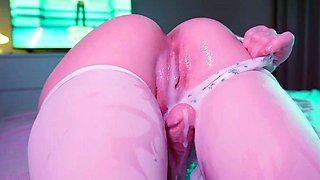 Creamy_Spot - Anime Girl In White Stockings Watching Hentai