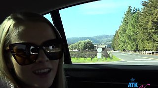 Amateur blond girl with big boobs getting fucked