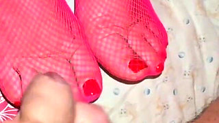 Anna Fire Fucks in Pink Tights