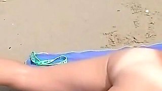 Voyeur - Hot MILF Naked on the Beach and Swimming in the Sea