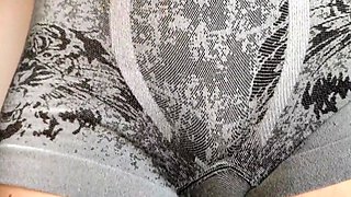 Big-Ass Blonde MILF Shows Off Her Cameltoe
