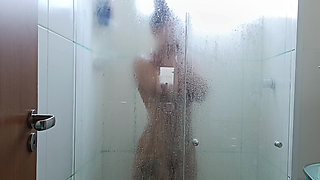 Bath of Love! Sex with the Hot Brunette in the Shower and Ejaculating Inside the Brazilian Girl