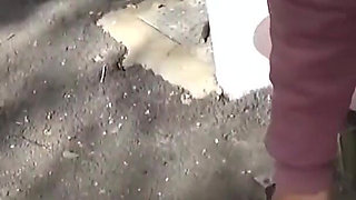 Overlap of two mature sluts outdoor