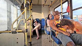 Married woman flirts with a stranger on the bus and ends up hooking up with him